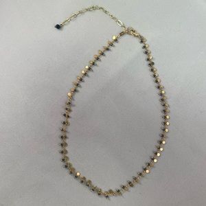Blue and gold chocker necklace